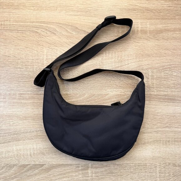 Aritzia Sunday Best Phoebe Mini Shoulder Bag Black Nylon - Picture 3 of 7